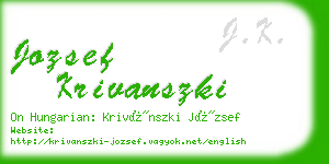 jozsef krivanszki business card